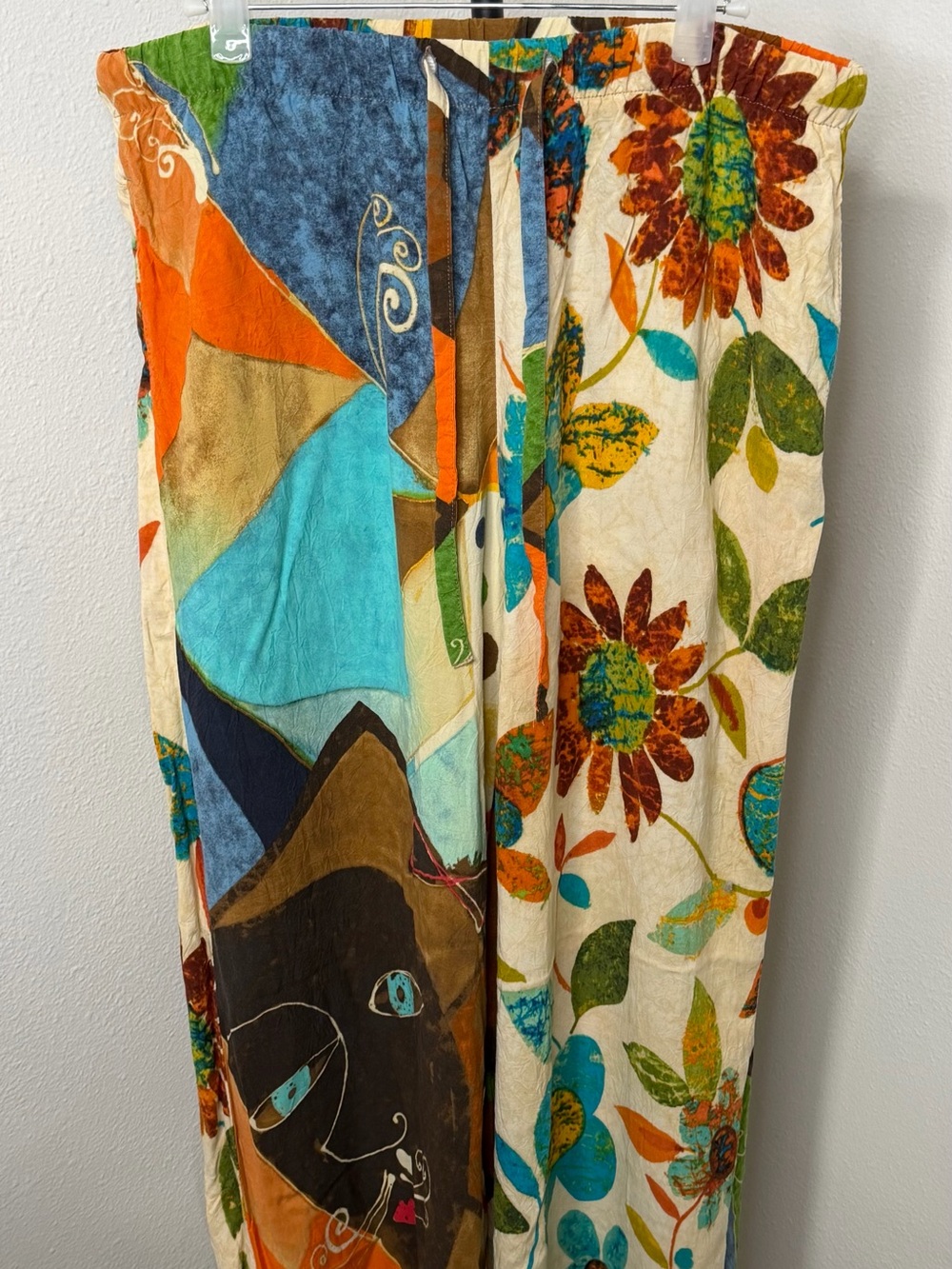 Jams World Picasso Abstract Colorful WideLeg Pants in Size Large